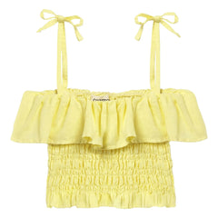 Cozmo - Bellis Linen Top | Yellow