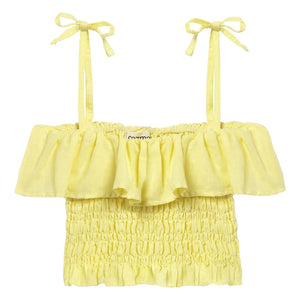 Cozmo - Bellis Linen Top | Yellow