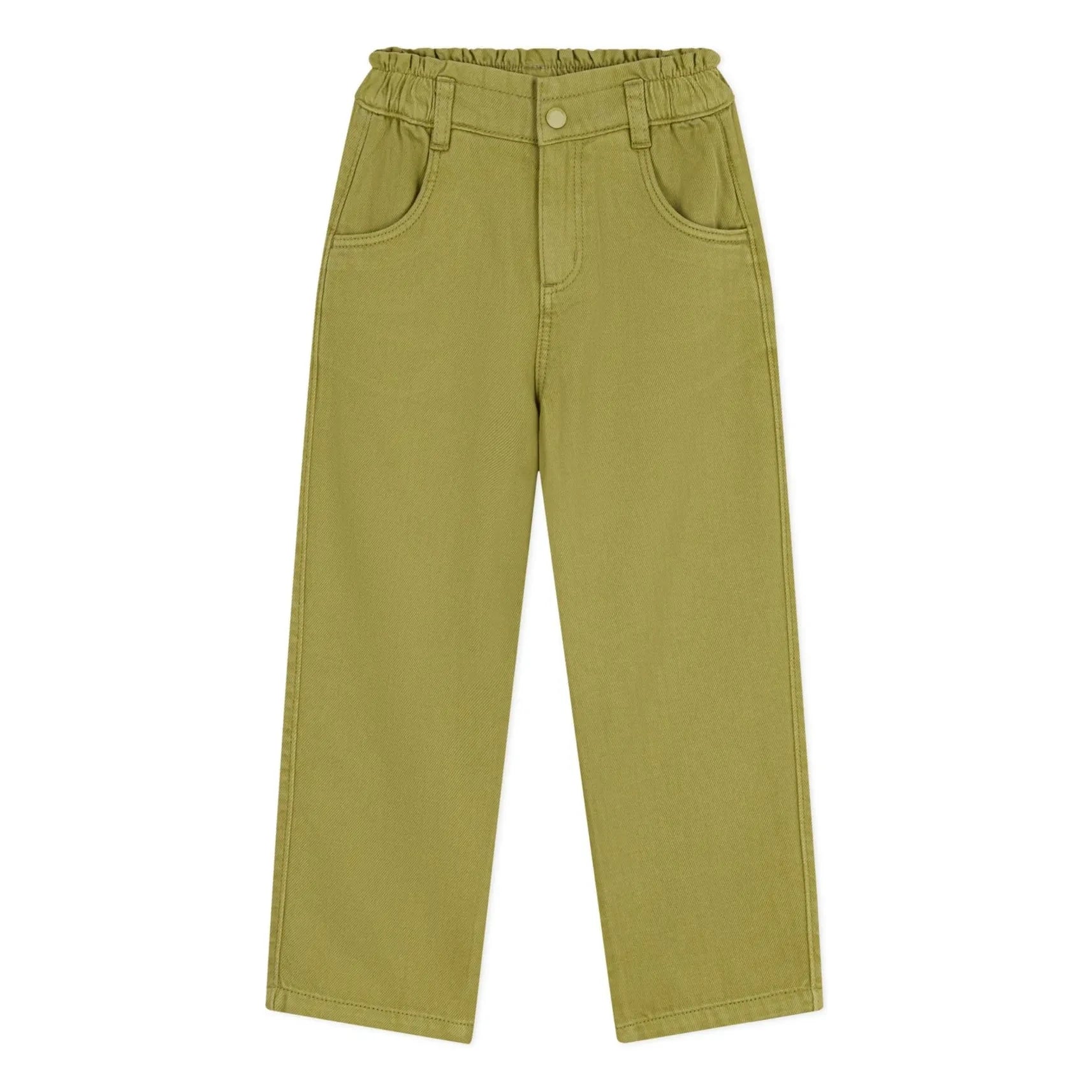 Petit Bateau - Paper Waist Twill Pants | Olive
