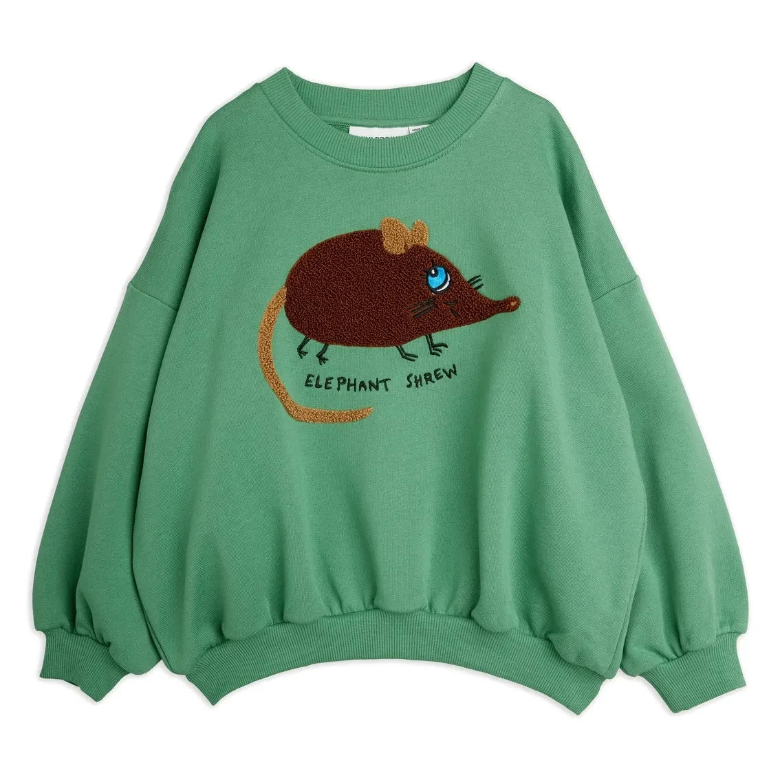 Mini Rodini - Elephant Detailed Embroidered Organic Cotton Sweatshirt | Green