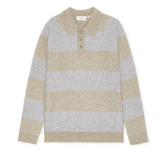 Les Deux - Çizgili Melanj Örgü Polo Tişörtler