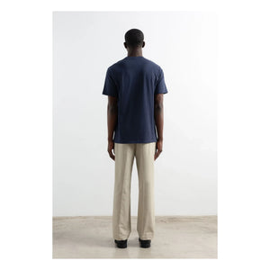 Edmmond Studios - Duck Lake Cotton T-Shirt | Dark Blue