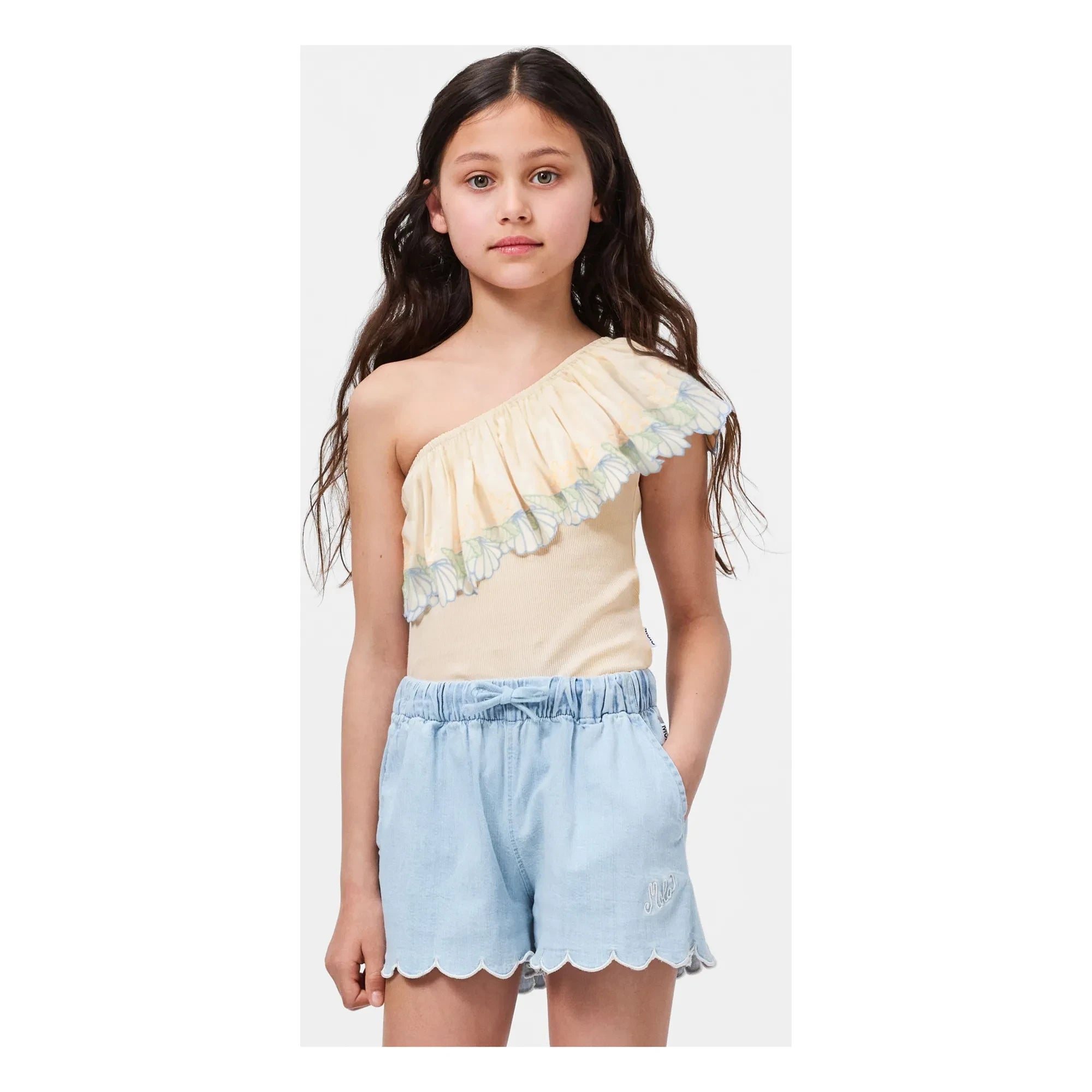 Molo - Denim Addie Organic Cotton Shorts | Light Blue