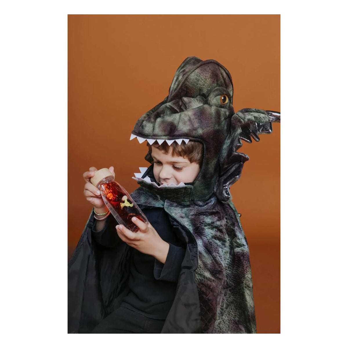 Petit Boum - T-Rex sensory baby bottle | Orange