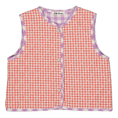 Hello Simone - Mira Vichy Sleeveless Jacket | Red