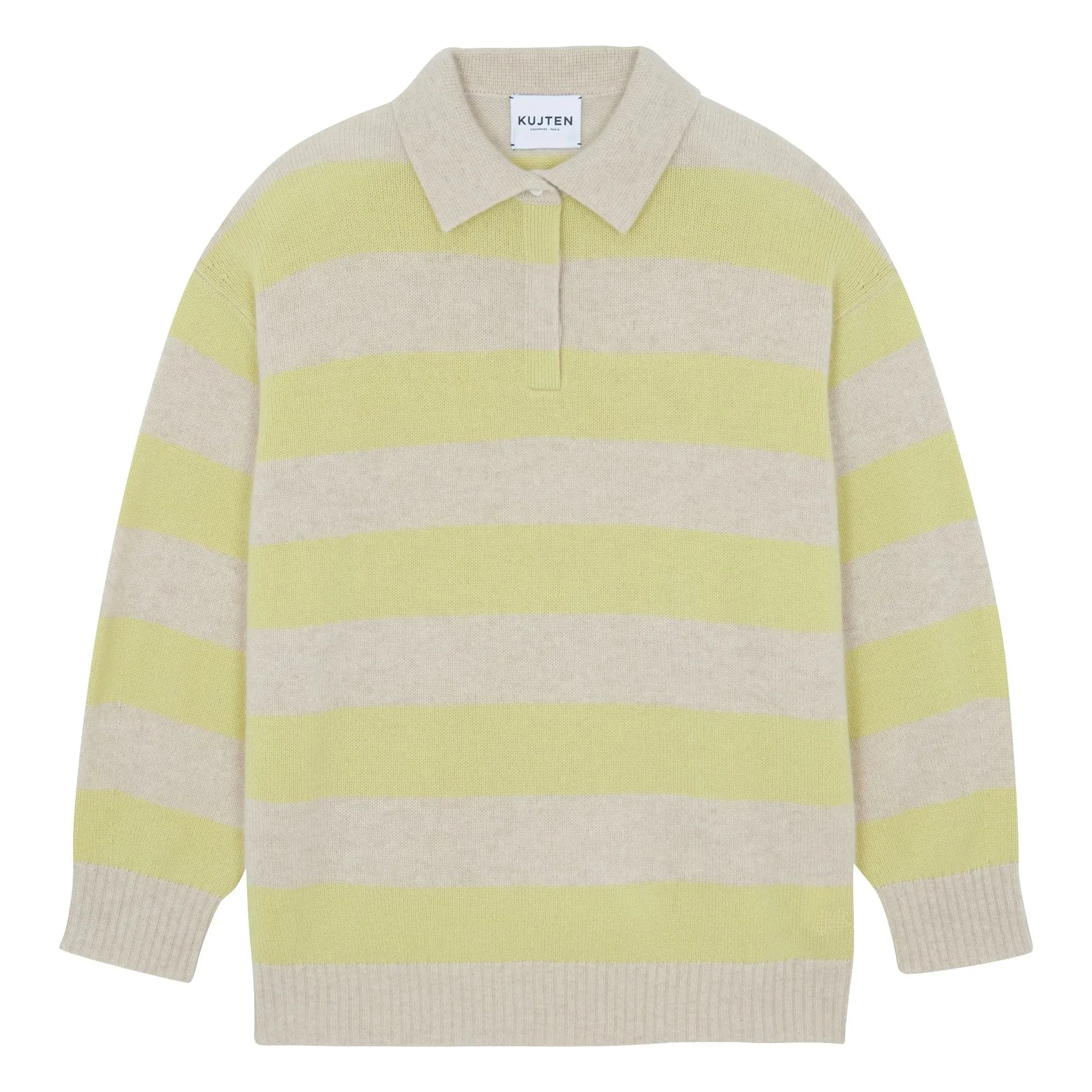 Kujten - Royde Cashmere Striped Sweater | Oats