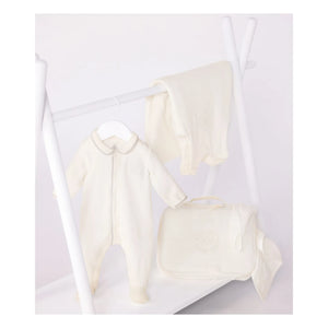 Petit Bateau - Dors Bien Sleeping Bag and Swaddle Set | Ecru