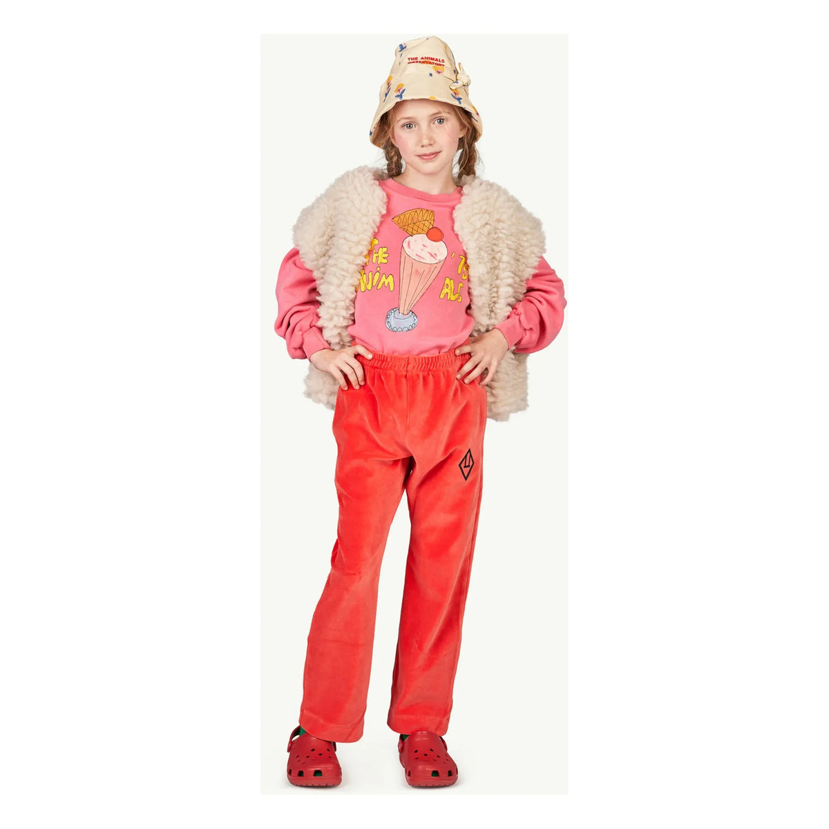 The Animals Observatory - Chameleon Velvet Leggings | Red