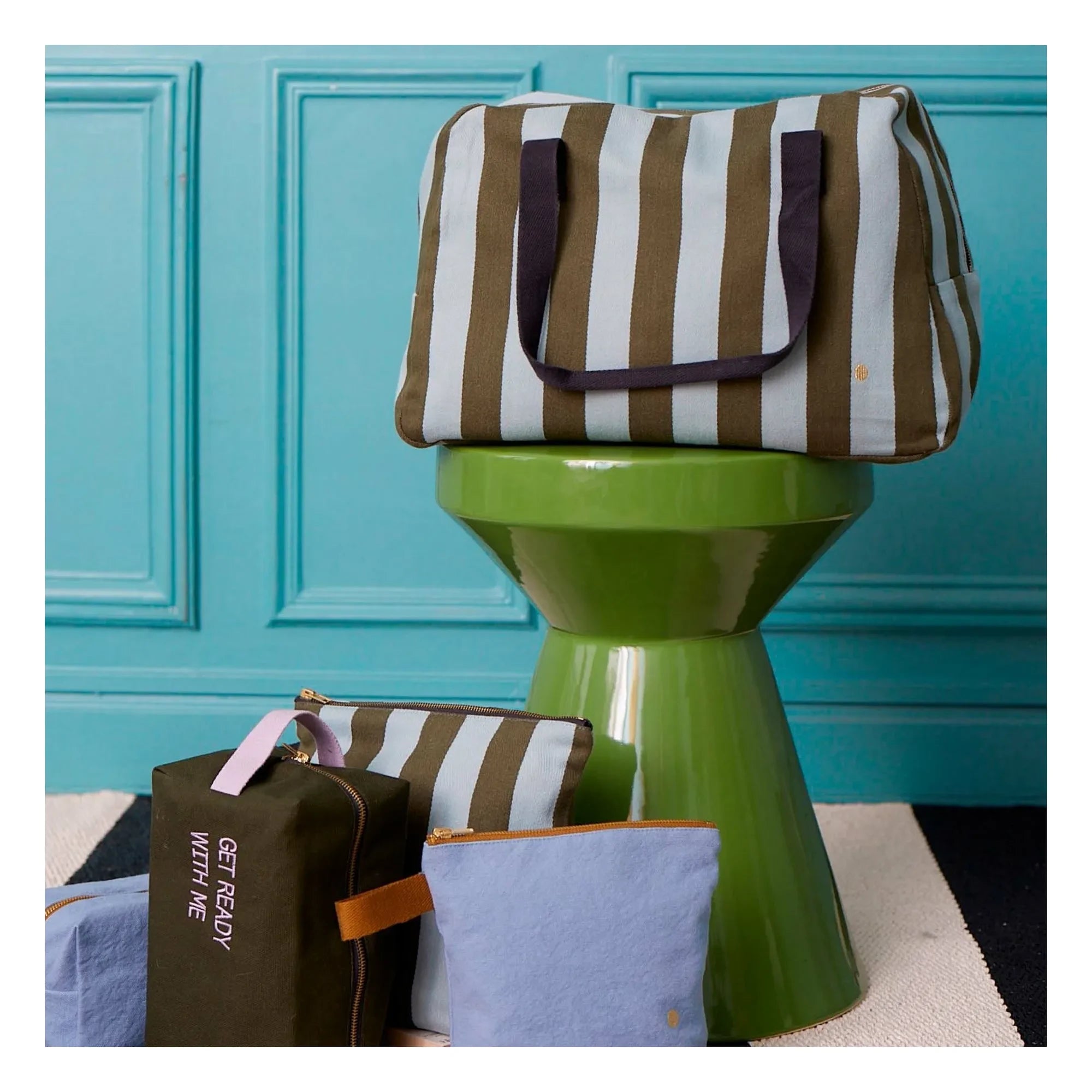 La cerise sur le gâteau - Rita Weekend Bag | Turquoise - Dark Green