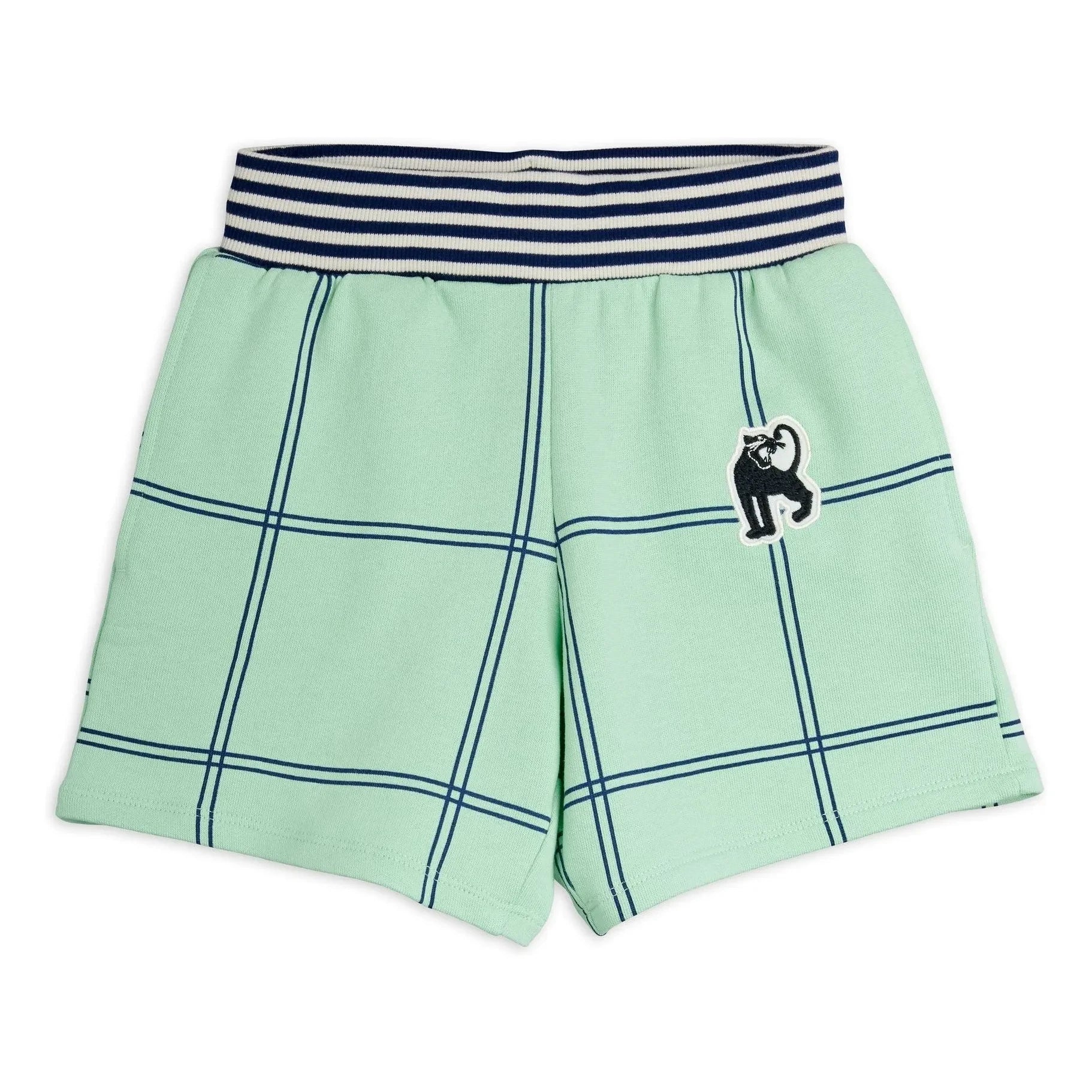 Mini Rodini - Organic Cotton Checkered Shorts | Green