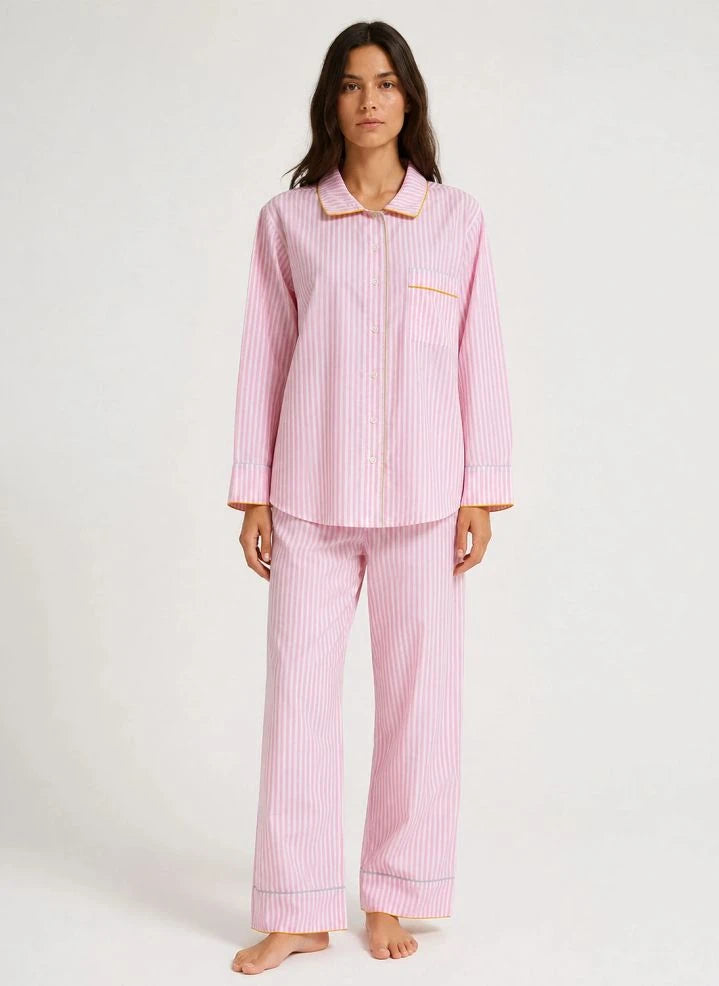 Folkloore - Striped Pajama - Women's Collection | Faded Pink
