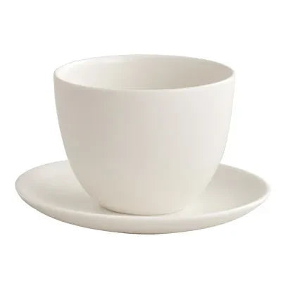 Kinto - Stone Porcelain Cup and Saucer Set | White