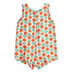 Bobo Choses - Turnip Organic Cotton Muslin Romper | Ecru