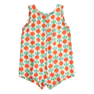 Bobo Choses - Turnip Organic Cotton Muslin Romper | Ecru