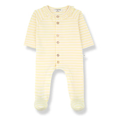 1+ in the family - Camila Striped Pajama | Light Yellow