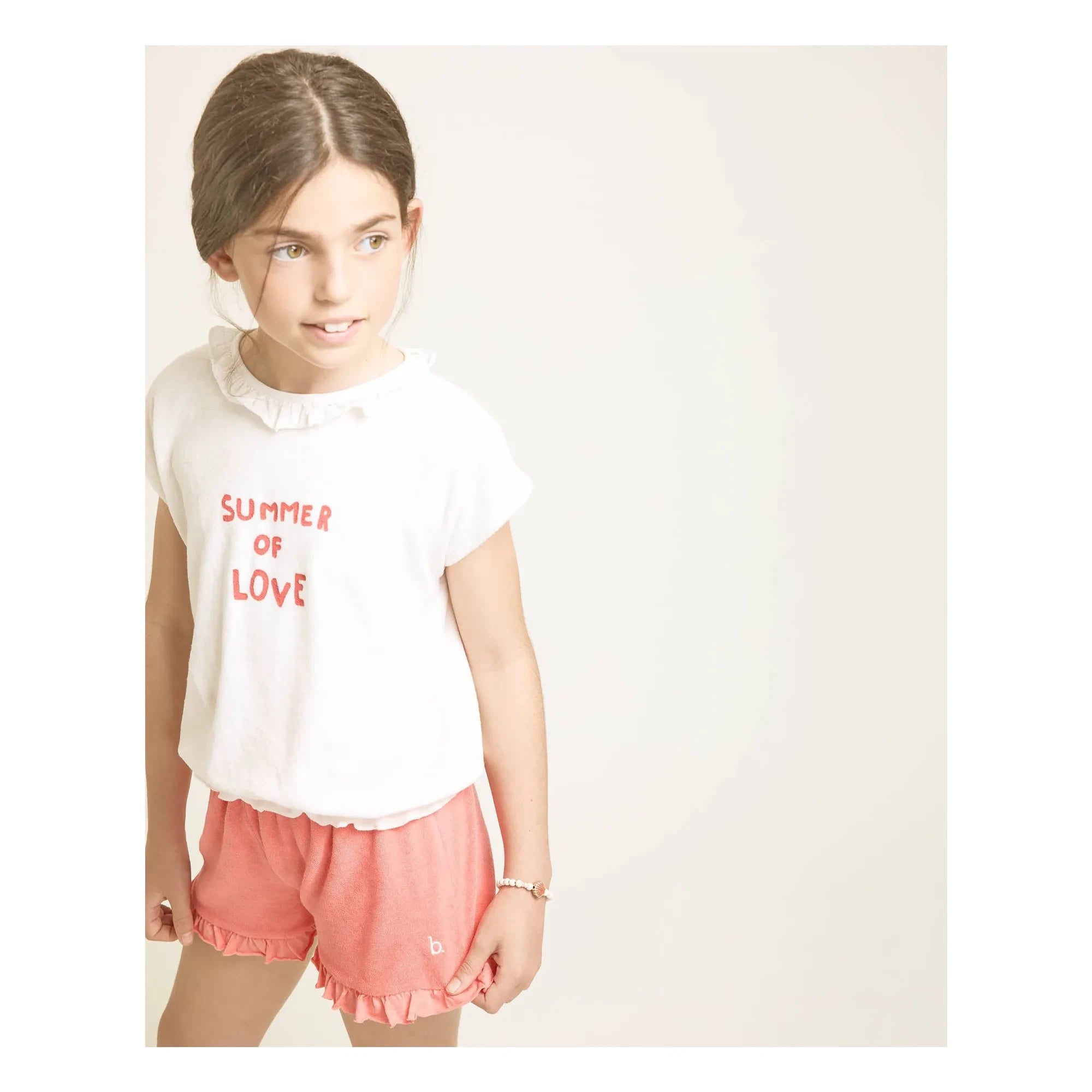 Búho - Summer Of Love Ruffled Terry T-Shirt | Ecru