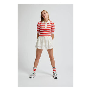 Indee - Broderie Anglaise Mini Skirt Vendee | White