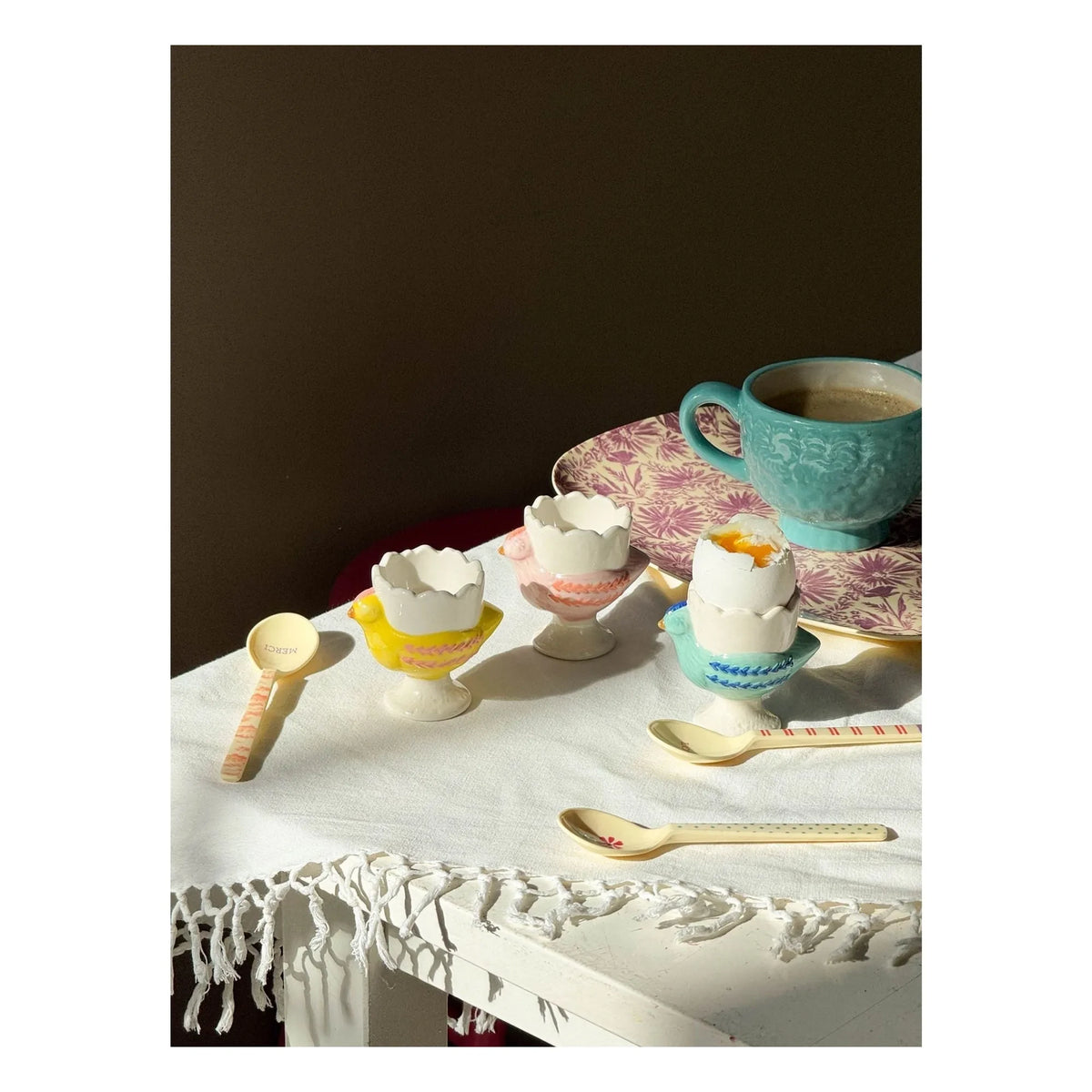 Rice - Ceramic Egg Container Chicken | Pink