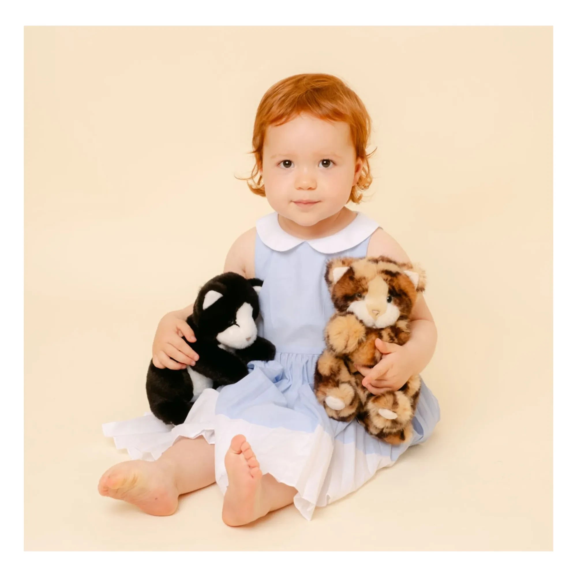 La Pelucherie - Gustave Tabby Plush Cat 25 cm | Brown