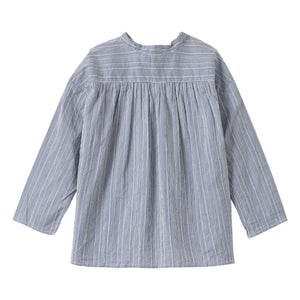 Caramel - Adonis Striped Silk Shirt | Azure blue