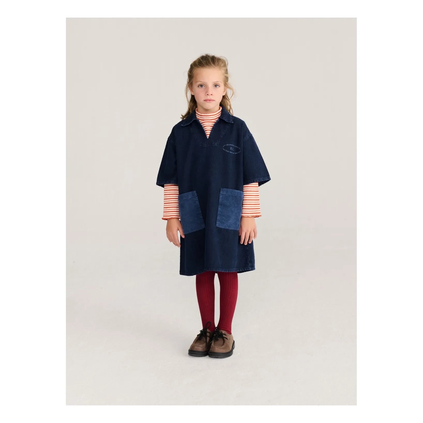 Bobo Choses - B.C. Denim Recycled Cotton Dress | Dark Blue