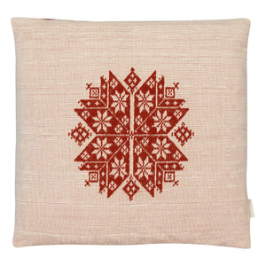 House of Capricorn - Agusta embroidered pillow | Brick red