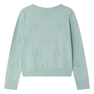 Bonpoint - Pointelle Lysia Organic Cotton Cardigan | Celadon