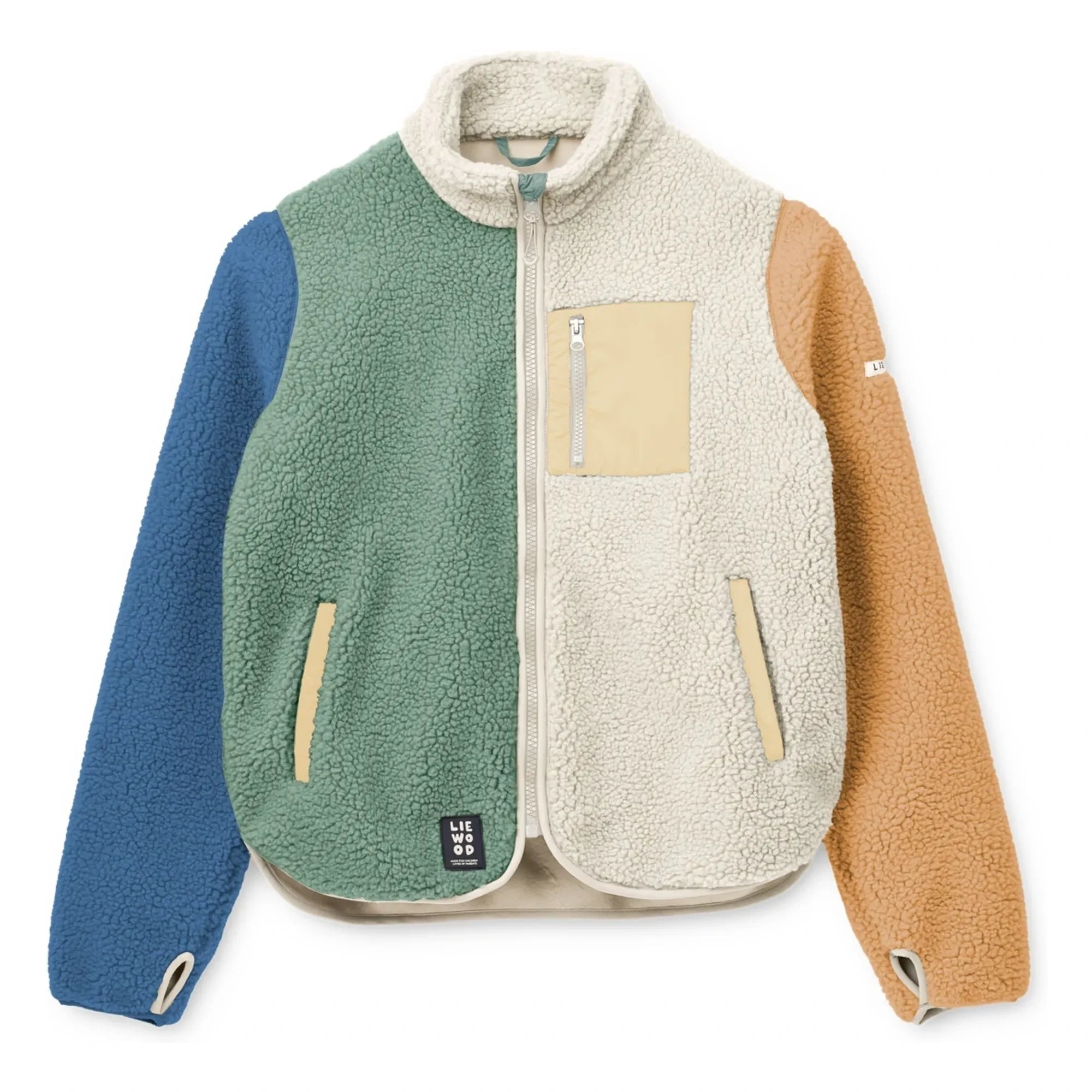 Liewood - Nelson Color Block Recycled Fiber Sherpa Jacket | Green