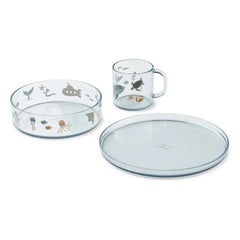 Liewood - Tritan Silver Dinnerware Set | Marine Life / Sand