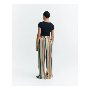Thinking Mu - Striped Pants Made of Organic Cotton | Orange