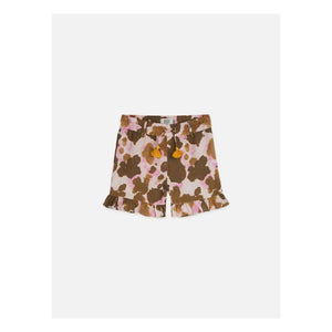 Scotch & Soda - Cow Linen Ruffle Shorts | Brown