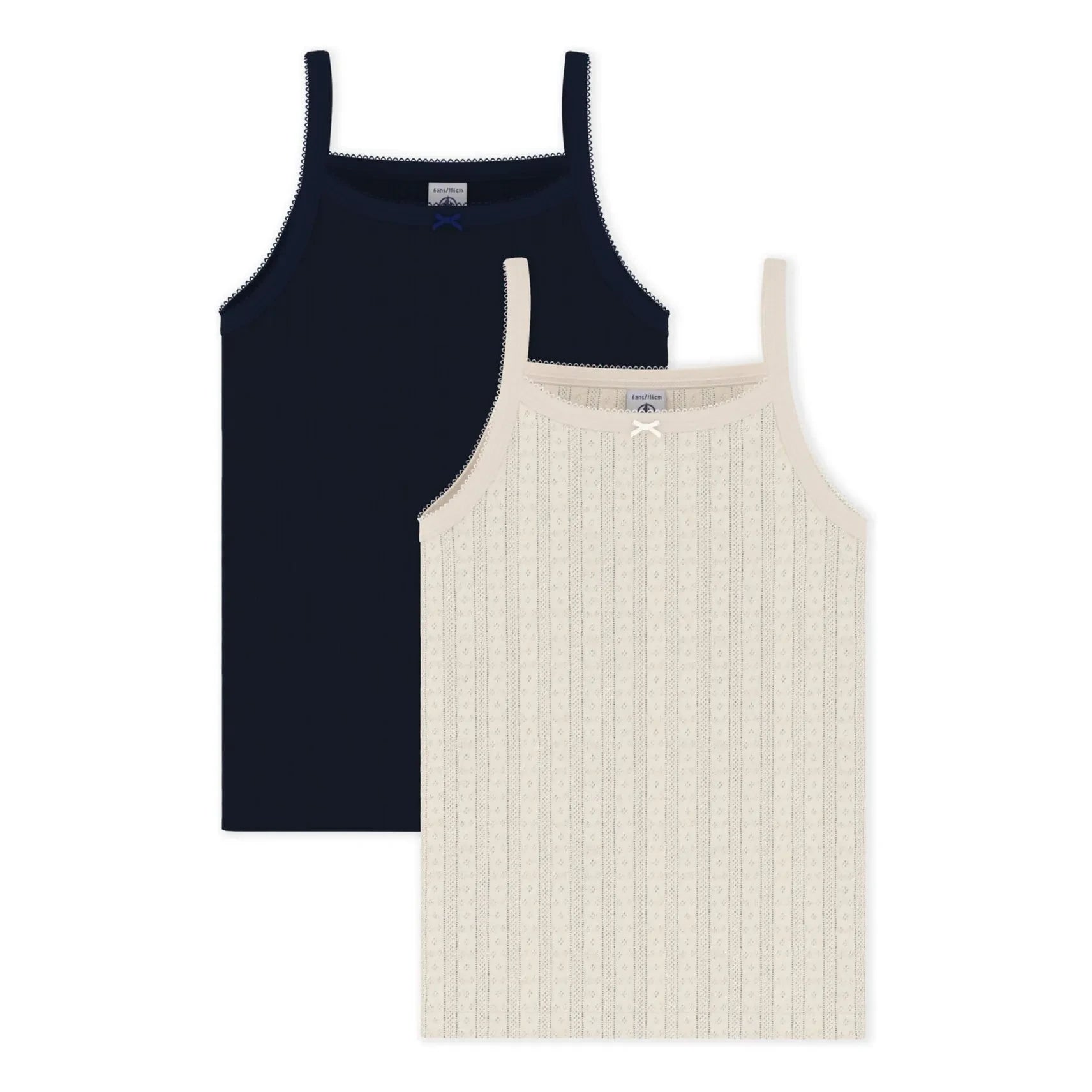 Petit Bateau - Transitional Tank Tops 2-Pack | Midnight Blue
