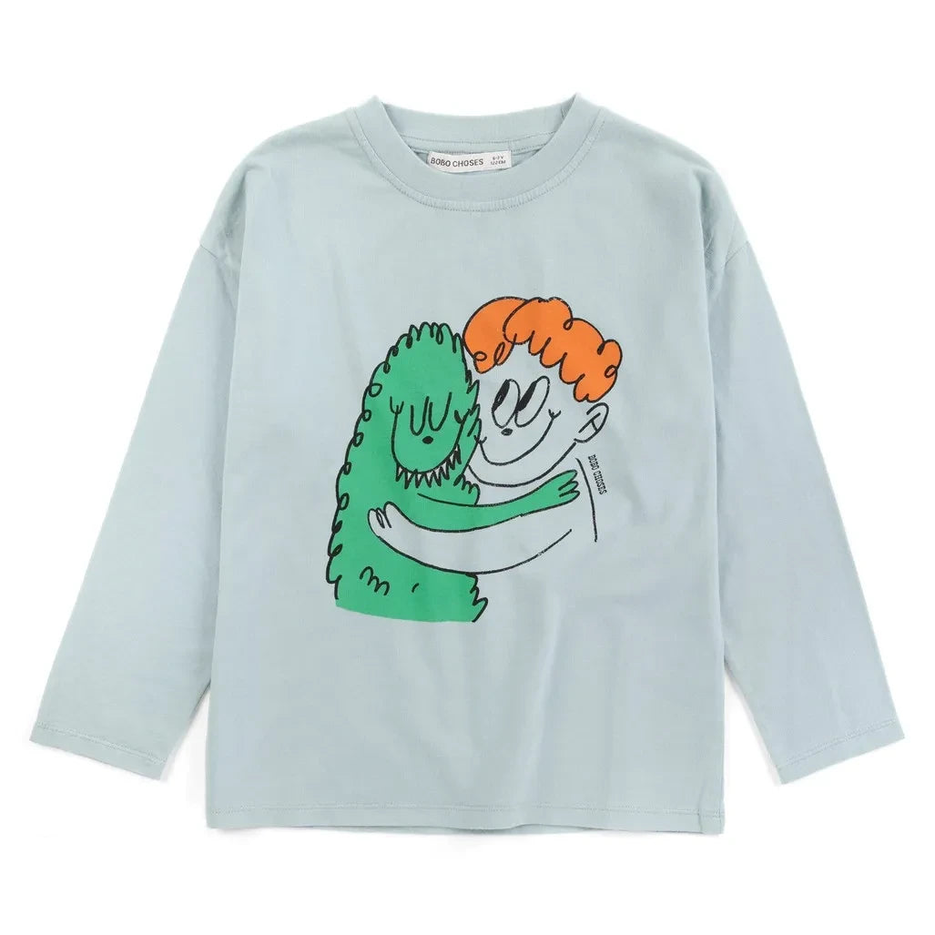 Bobo Choses - Organic Cotton Monster T-Shirt | Light Blue
