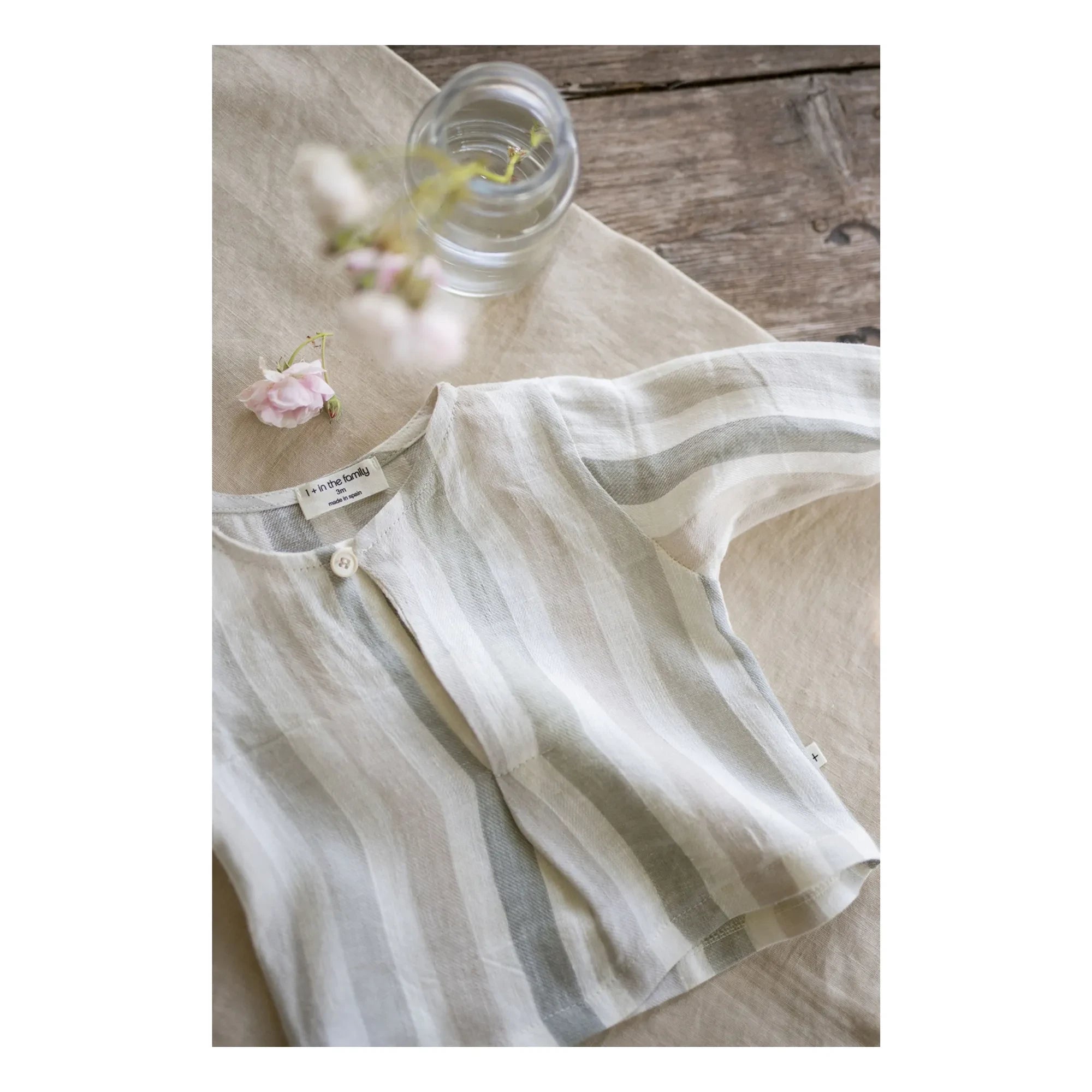 1+ in the family - Casavells Striped Linen Shirt | Ecru