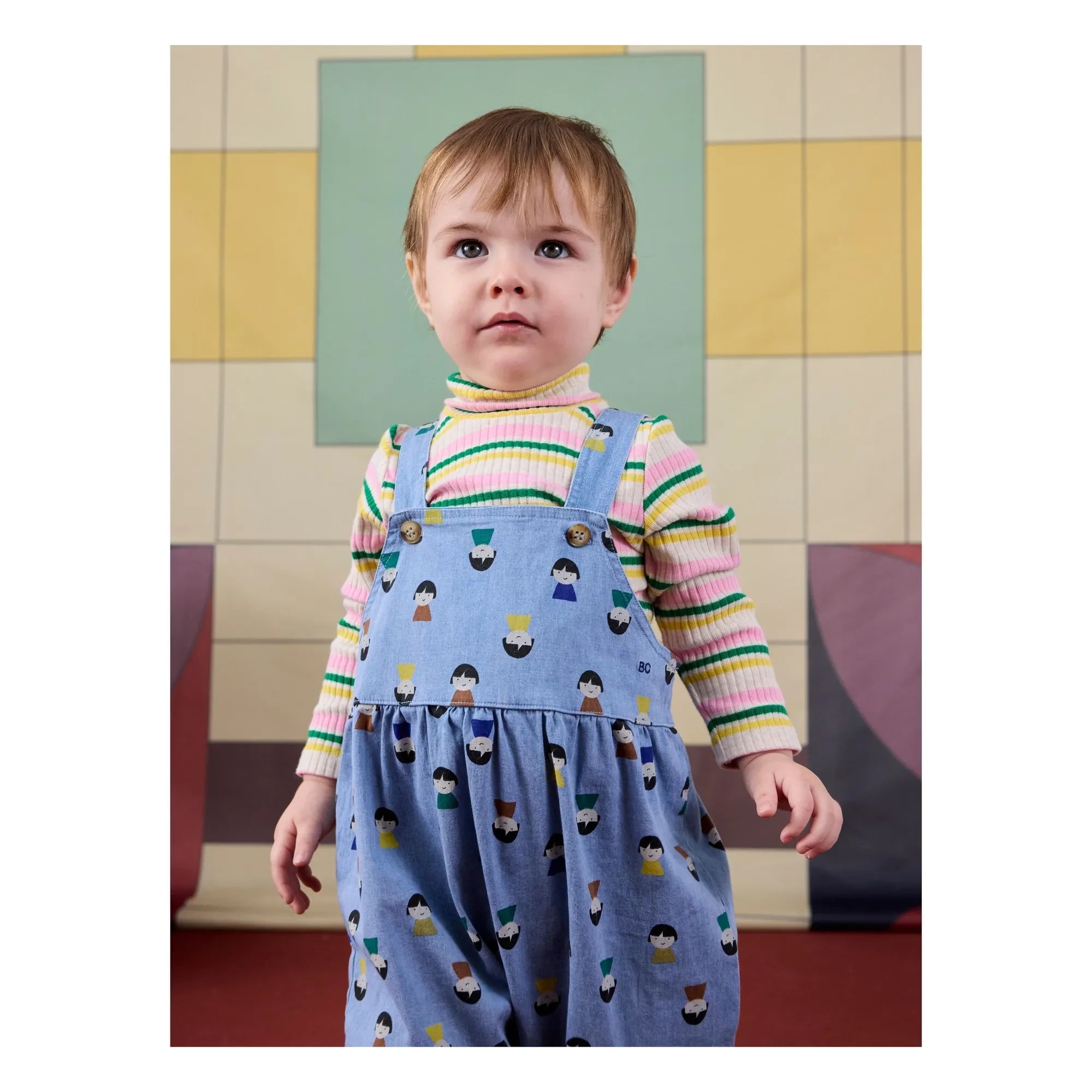 Bobo Choses - Striped Ribbed Boat Neck | Ecru