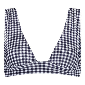 Anja Paris - L'Ensorcelant Vichy Bikini Top | Navy Blue