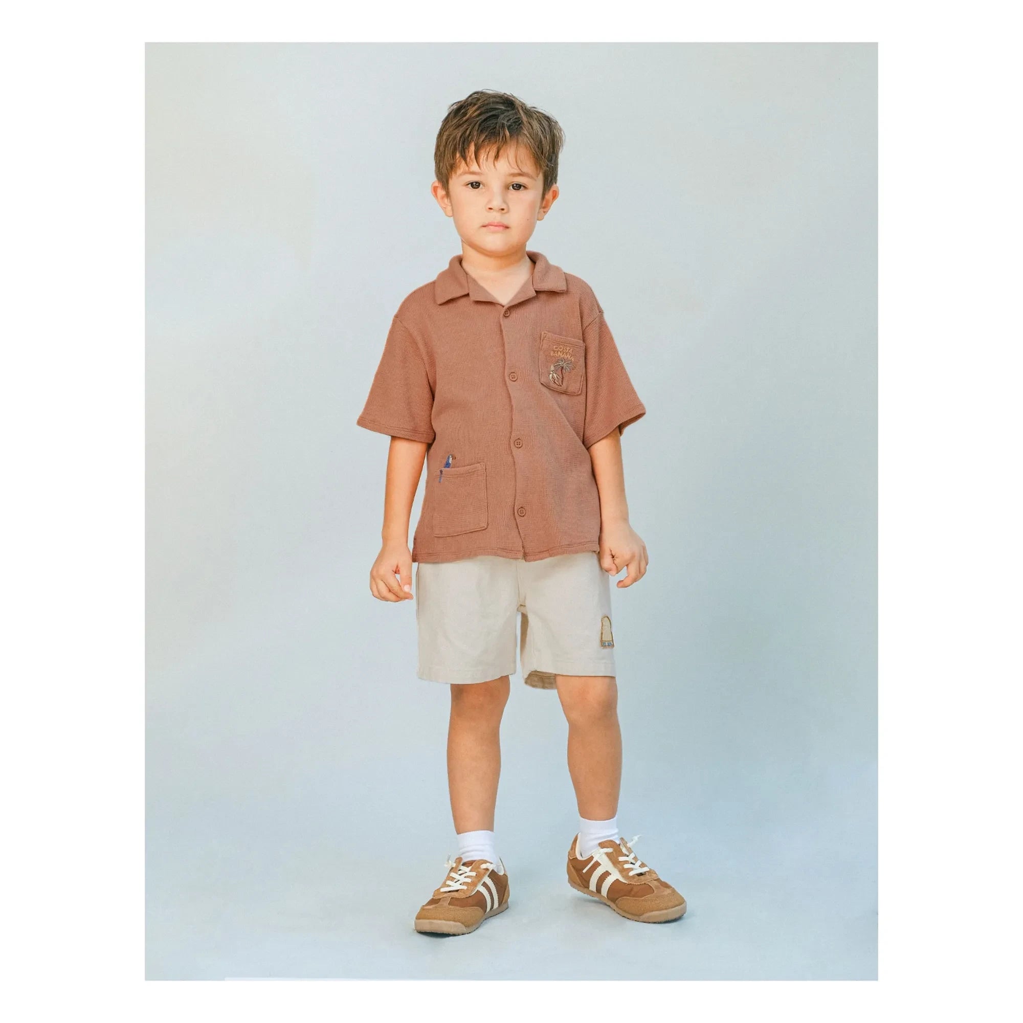 Gingersnaps - Tommy Toucan Waffle Shirt | Brown
