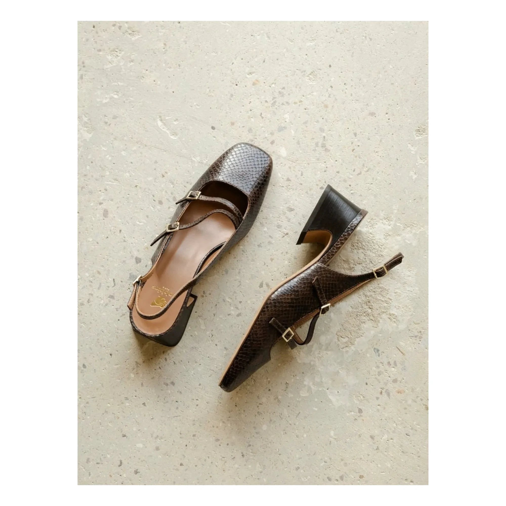 Bobbies - Babies Becca Snake Printed Leather | Brown