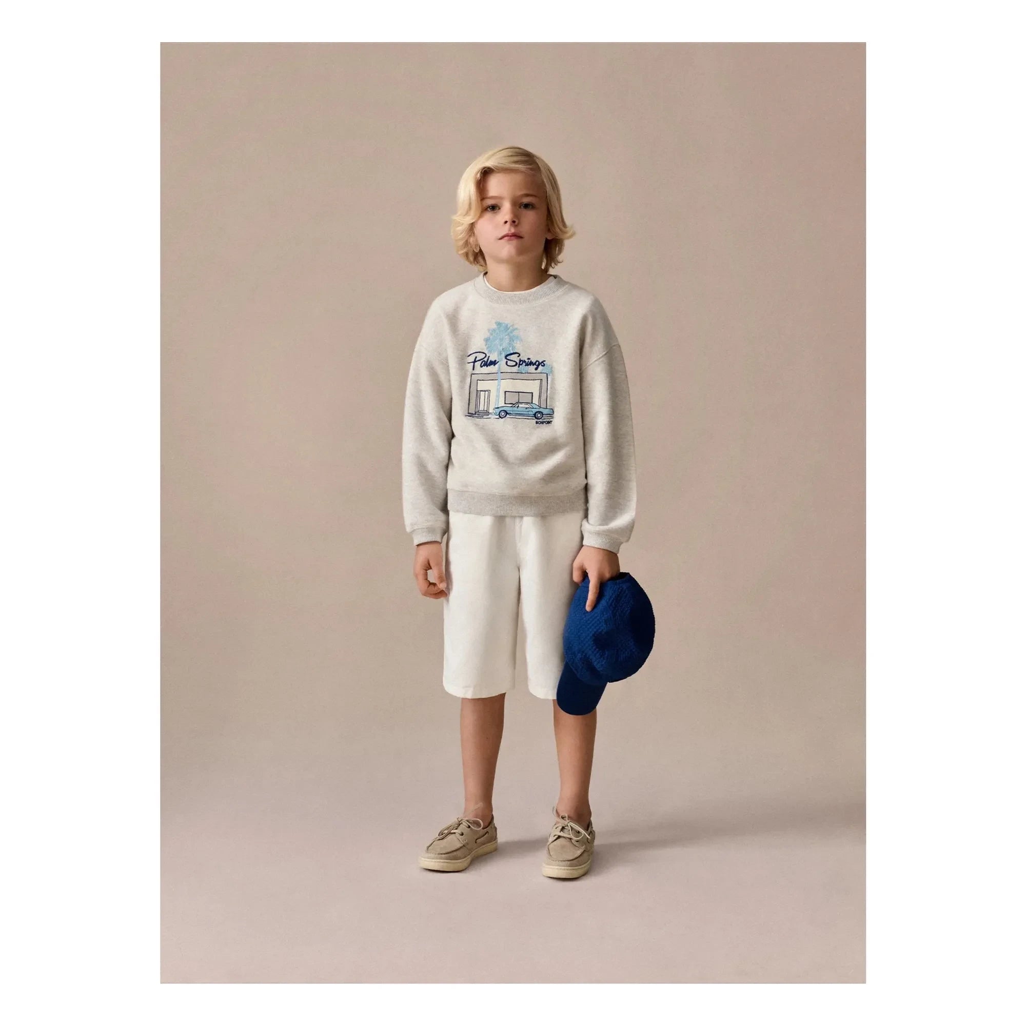 Bonpoint - Tonino Organic Cotton Sweatshirt | Gray Mélange