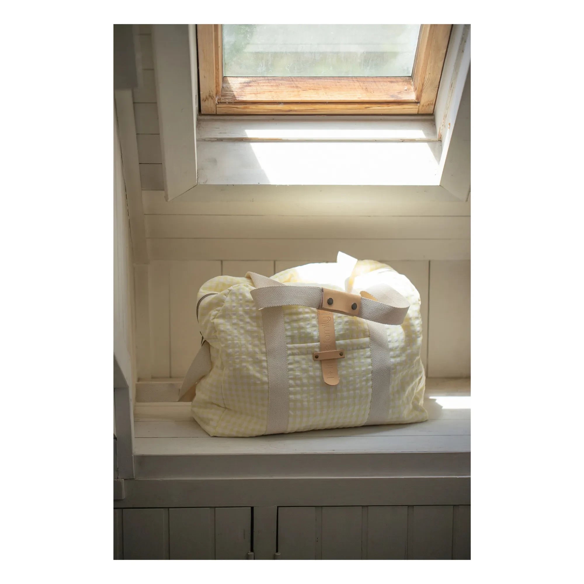 1+ in the family - Vichy Maternity Bag | Pale Yellow