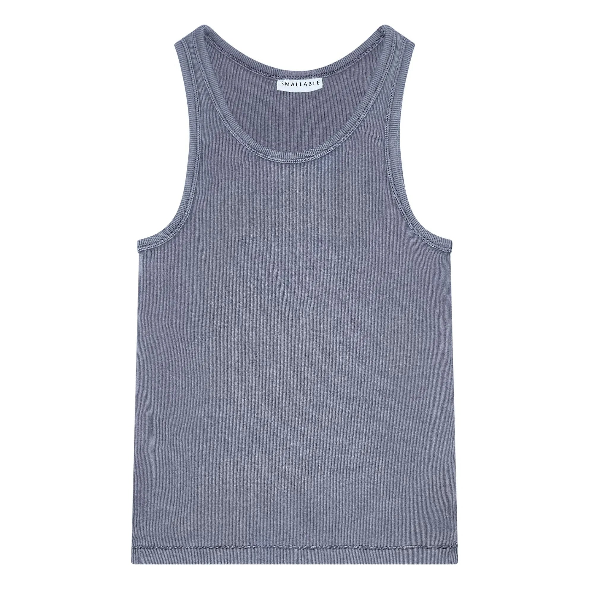 Smallable Woman - Ayla Organic Cotton Ribbed Tank Top | Charcoal