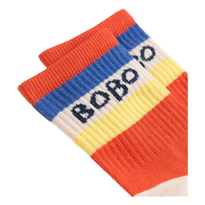 Bobo Choses - Organic Cotton Striped Socks | Red