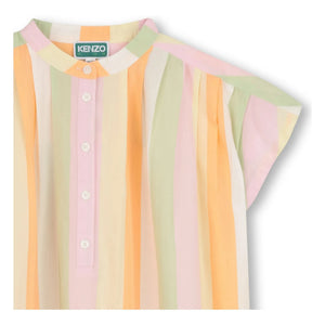 Kenzo - Cheerful Sweet Striped Button Dress | Light Pink
