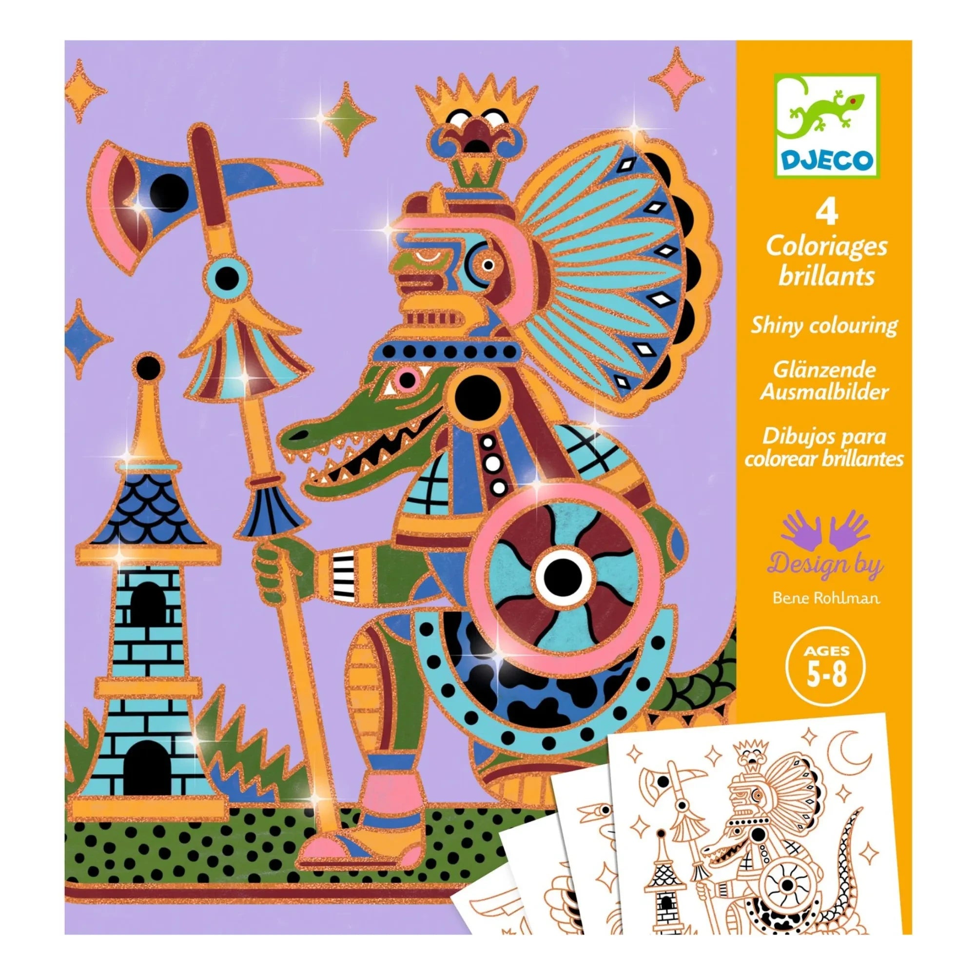 Djeco - Animal Warriors Coloring Pages