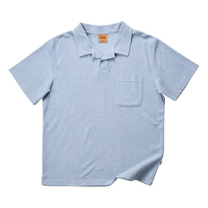 Rhythm - Vintage Terry polo shirt | Light Blue