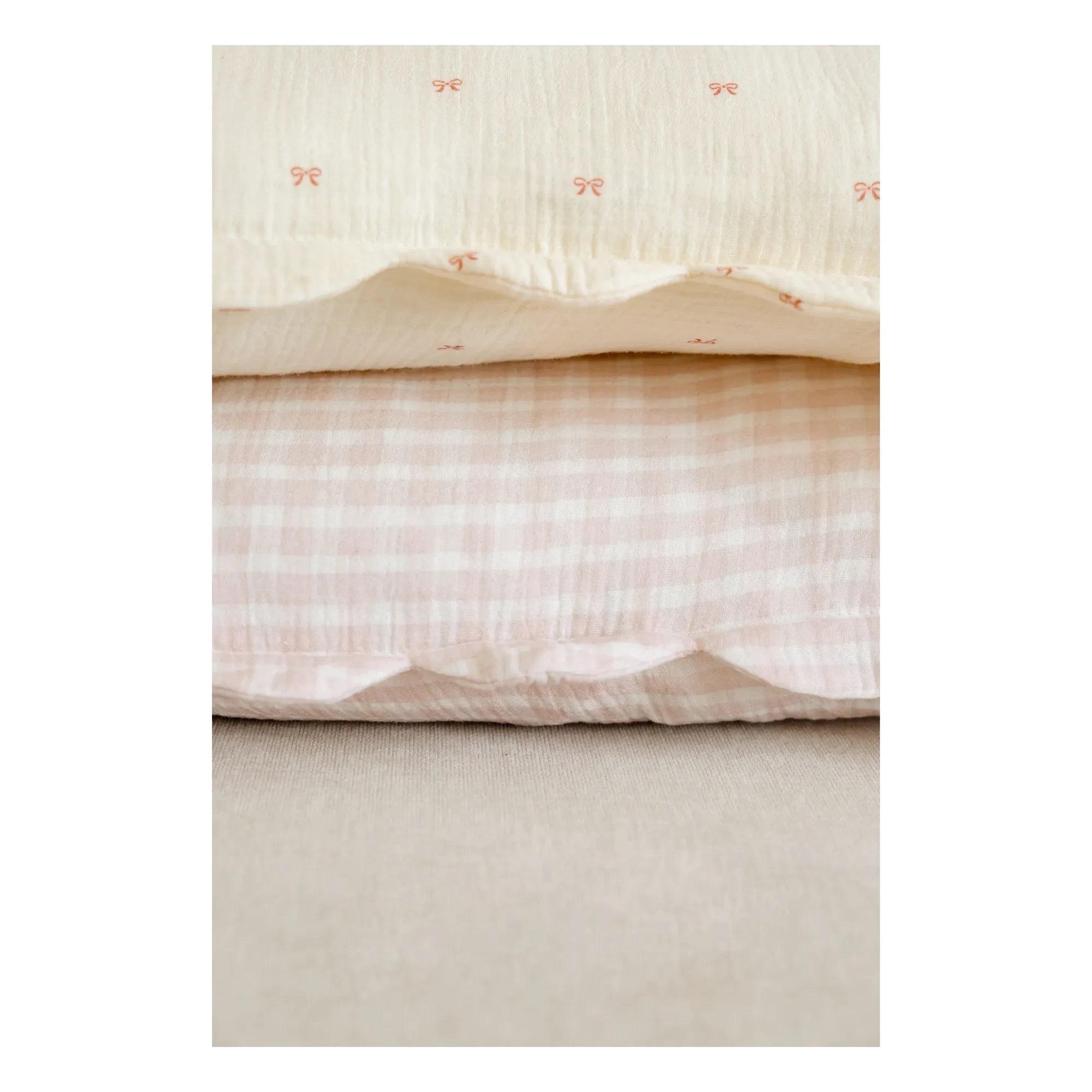 Soft Spot - Organic Cotton Ribbon Pillowcases - Set of 2 | Ivory
