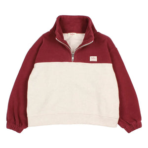 Búho - İki tonlu trucker yaka sweatshirt | Bordo