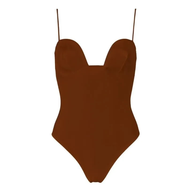 Vanessa Sposi - Vanessa Sposi X Laura Brown: Balloonette One-Piece Swimsuit | Chocolate