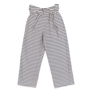 Babe & Tess - Teresa Striped Gathered Pants | Navy