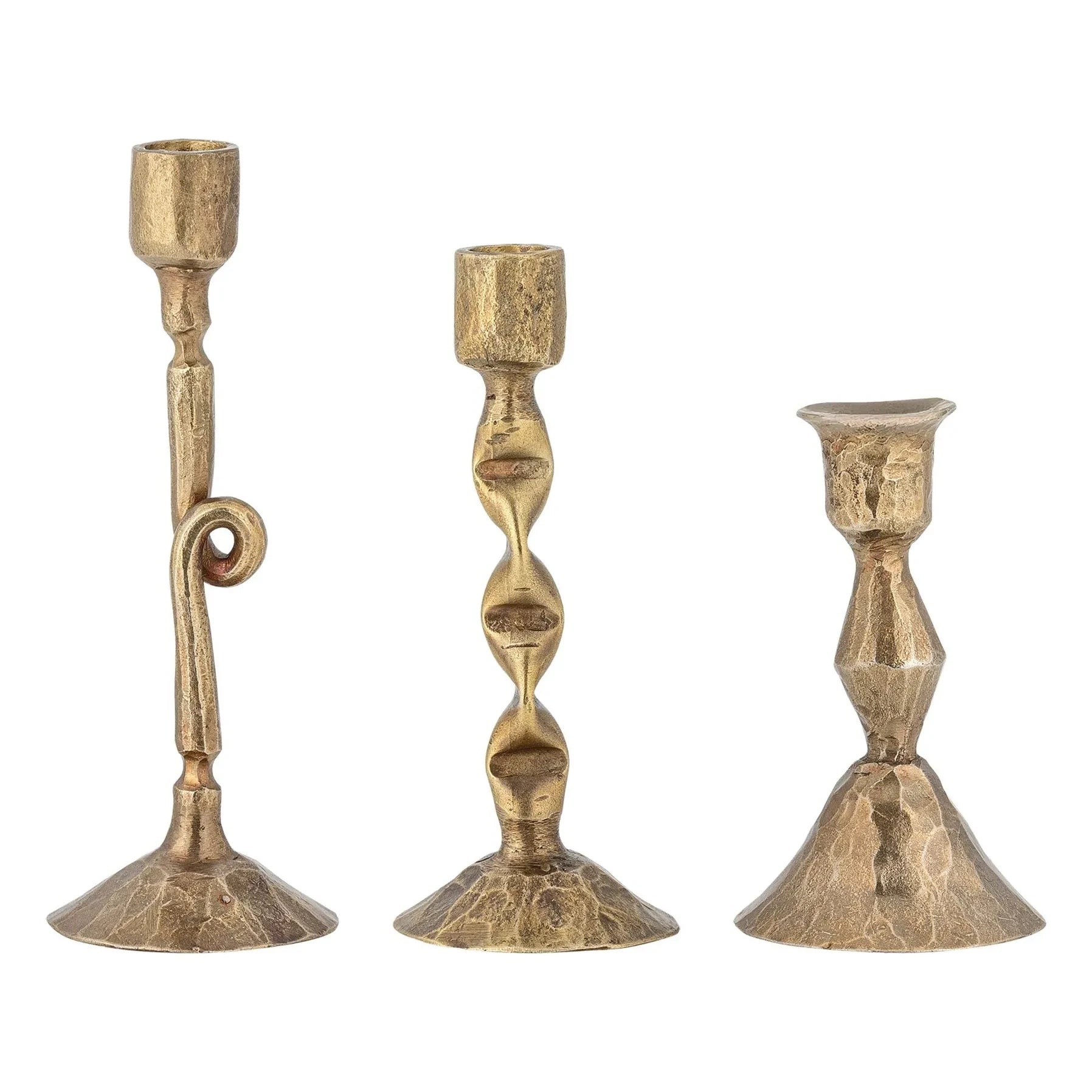 Bloomingville - Efsa Metal Candle Holder - Set of 3 | Brass